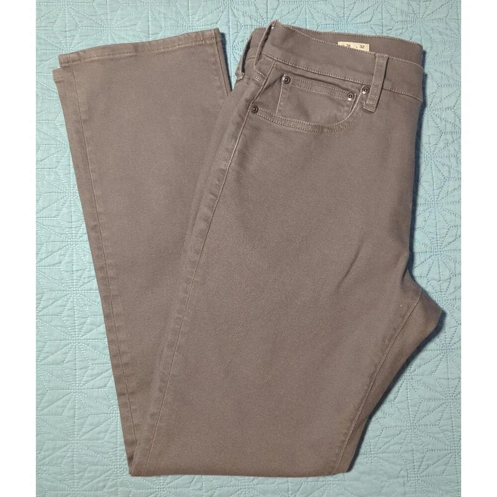 J. Crew Straight Fit Bergen 5 Pocket Denim Pant Mens 31x32 Balsam Bark Style 770